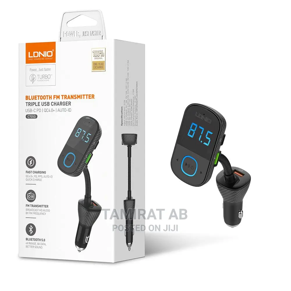 Fm Transmitter Wireless Car Bluetooth; 43w Charging Output