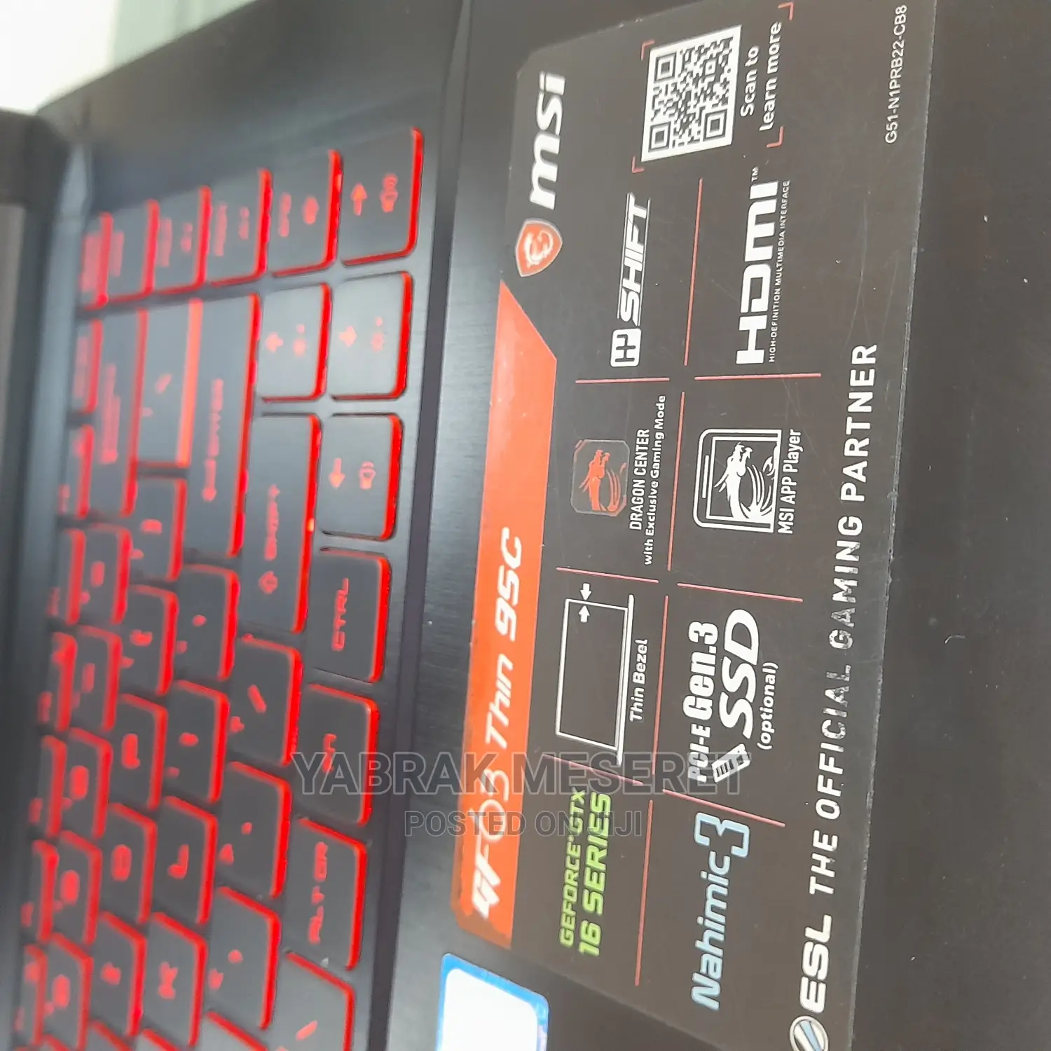 New Laptop MSI 16GB Intel Core I7 SSD 512GB
