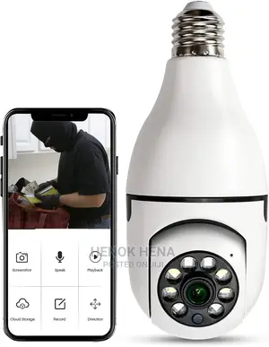 Photo - የአምፖል ማቀፊያላይ ተገጠሞ የሚቀርፅ Bulb Rotating Security Camera 360°