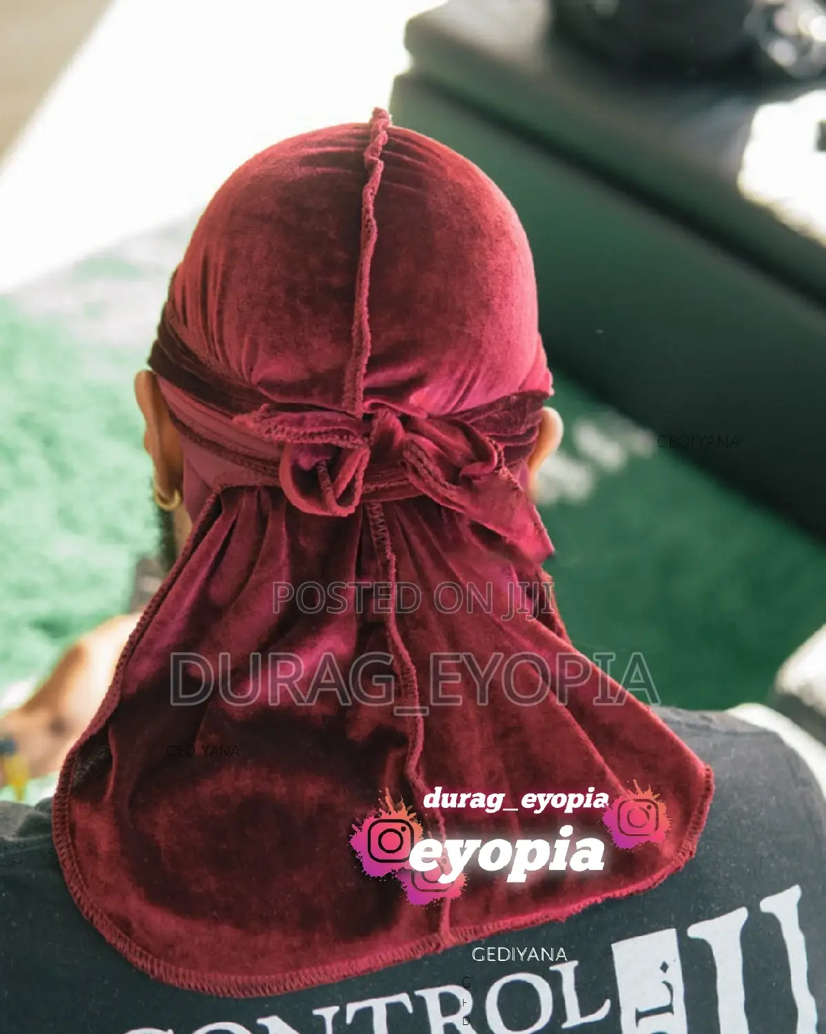 Black, Burgundy Durag