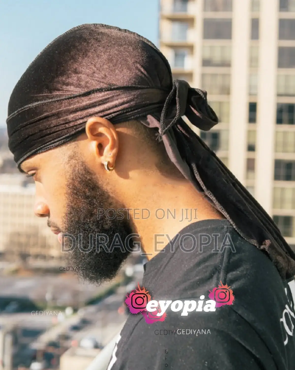 Black, Burgundy Durag