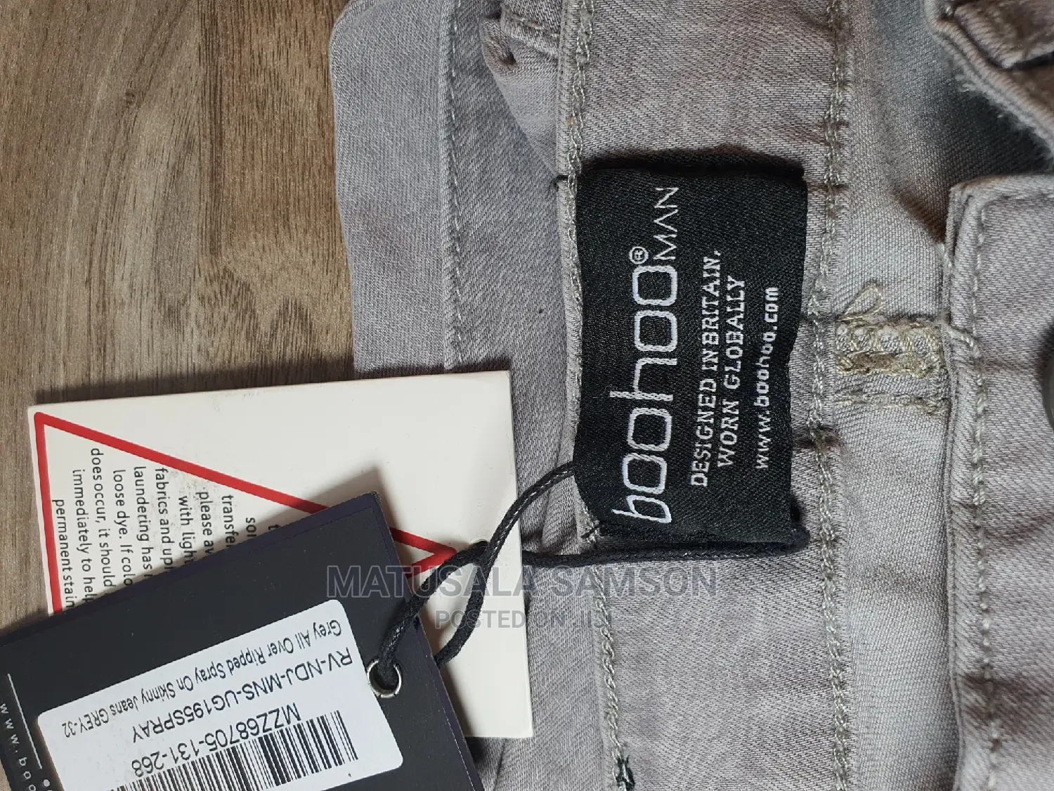 Boohoo Man Designed in Britian Worn Globaly