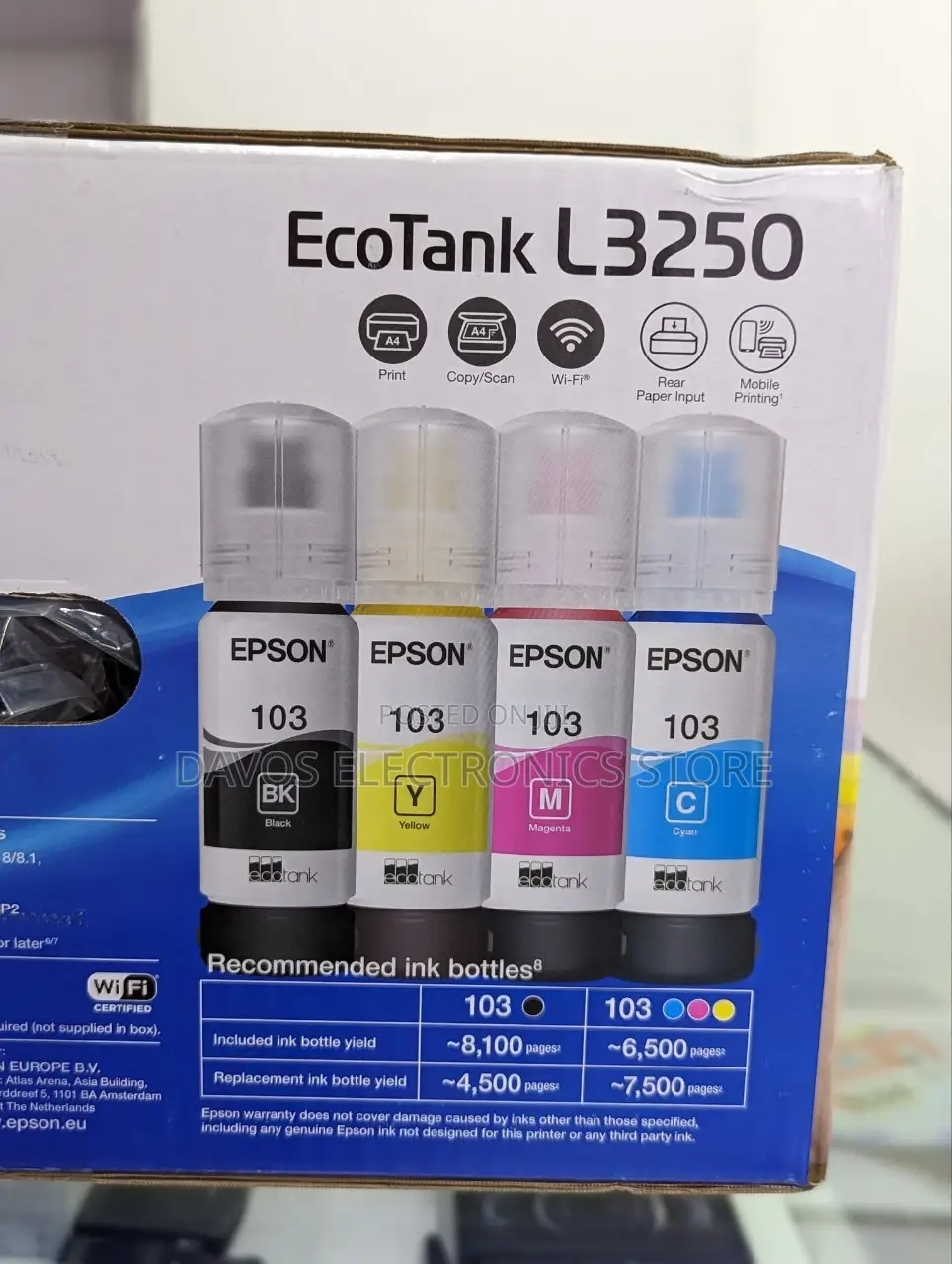 Epson Ecotank L3250 Wi-Fi All-in-One Ink Tank Color Printer