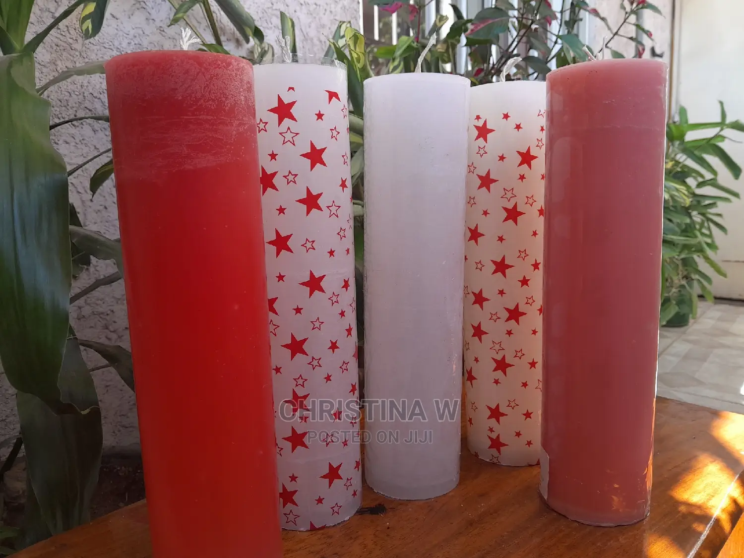 White and Red Candle