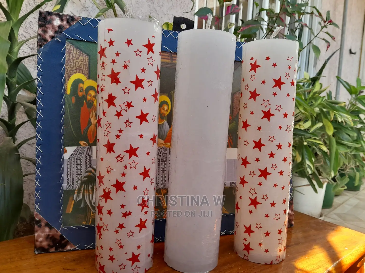 White and Red Candle