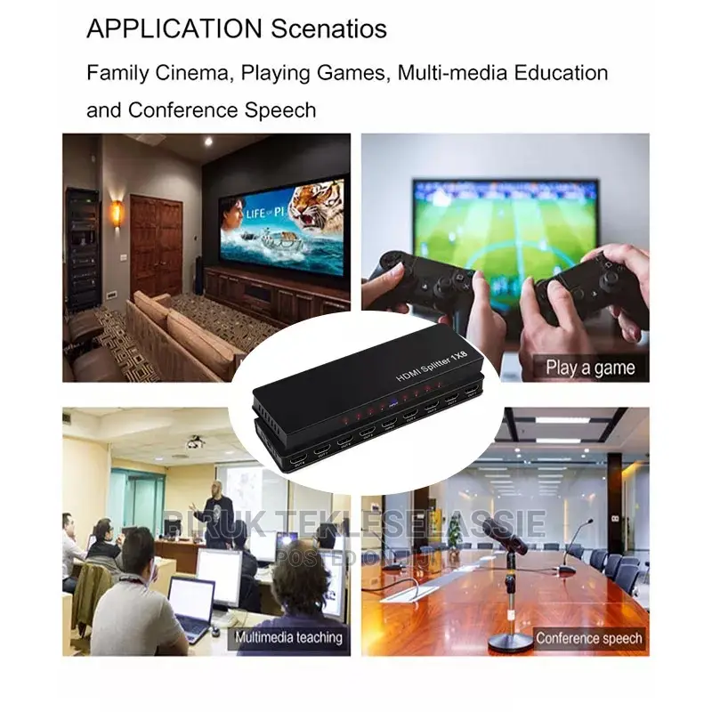 Hdmi Splitter 1x8 1 in 8 Out