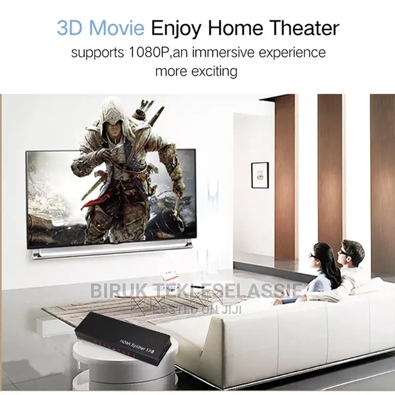 Hdmi Splitter 1x8 1 in 8 Out