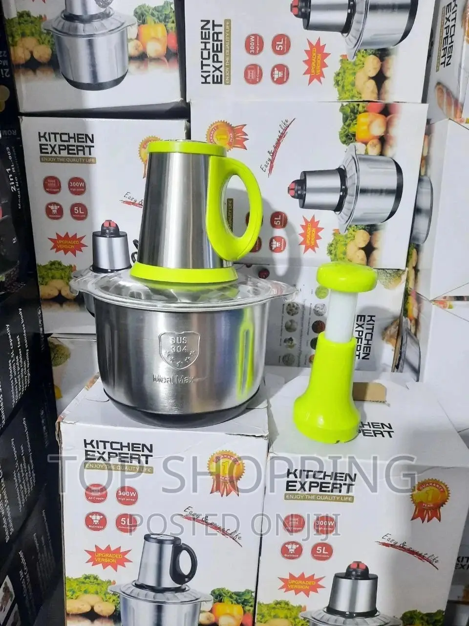 5 Liter Food Grinder(የሽንኩርት እና የስጋ)Electric + Manual