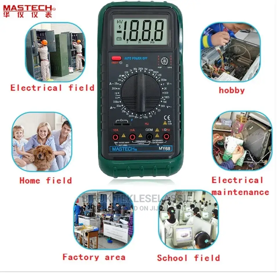 Original Auto Range Mastech My68 Digital Multimeter New