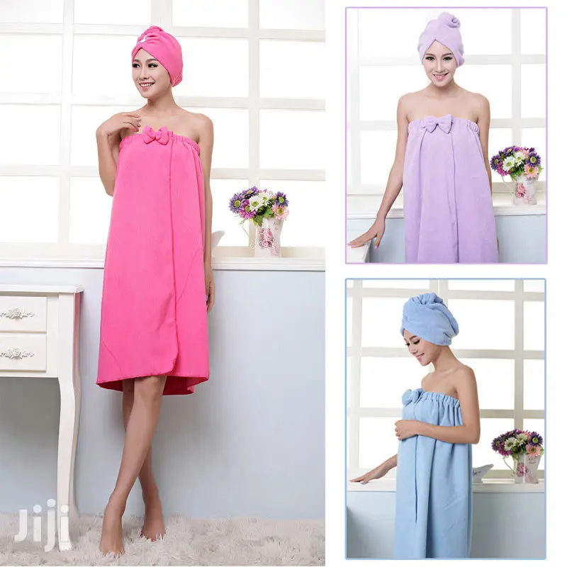 Microfiber Bowknot Pattern Bath Towel Sheet Set Absorbent Ba