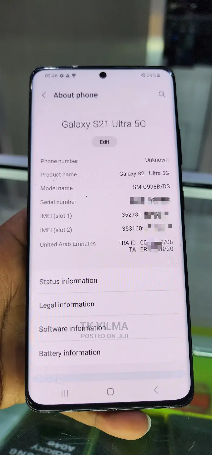 Samsung Galaxy S21 Ultra 5G 256 GB Black