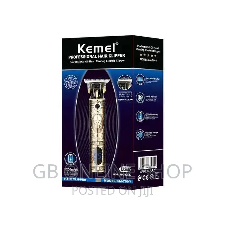 Kemei KM-700Y Carbon Steel Design Hair Trimmer