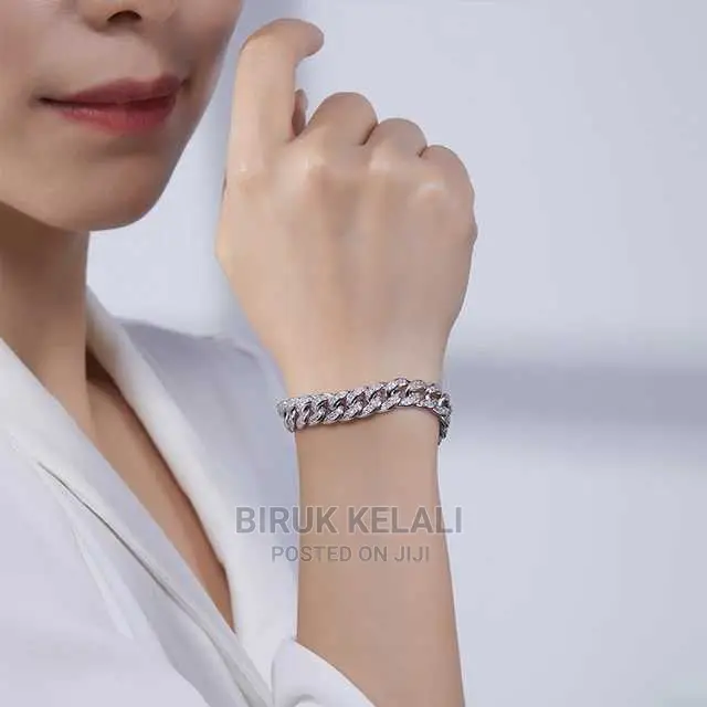 Diamond Encrusted Cuban Necklace and Bracelet