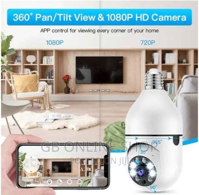 Rotating 360° Bulb Security Camera