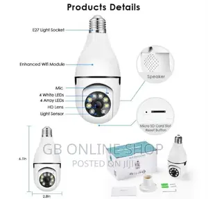 Rotating 360° Bulb Security Camera