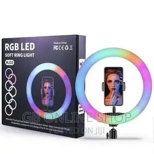 Mj33 Rgb LED Soft Ring Light + Phone Holder