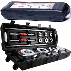 Dumbbell and Barbell 50kg Silver and Black Free Delivery