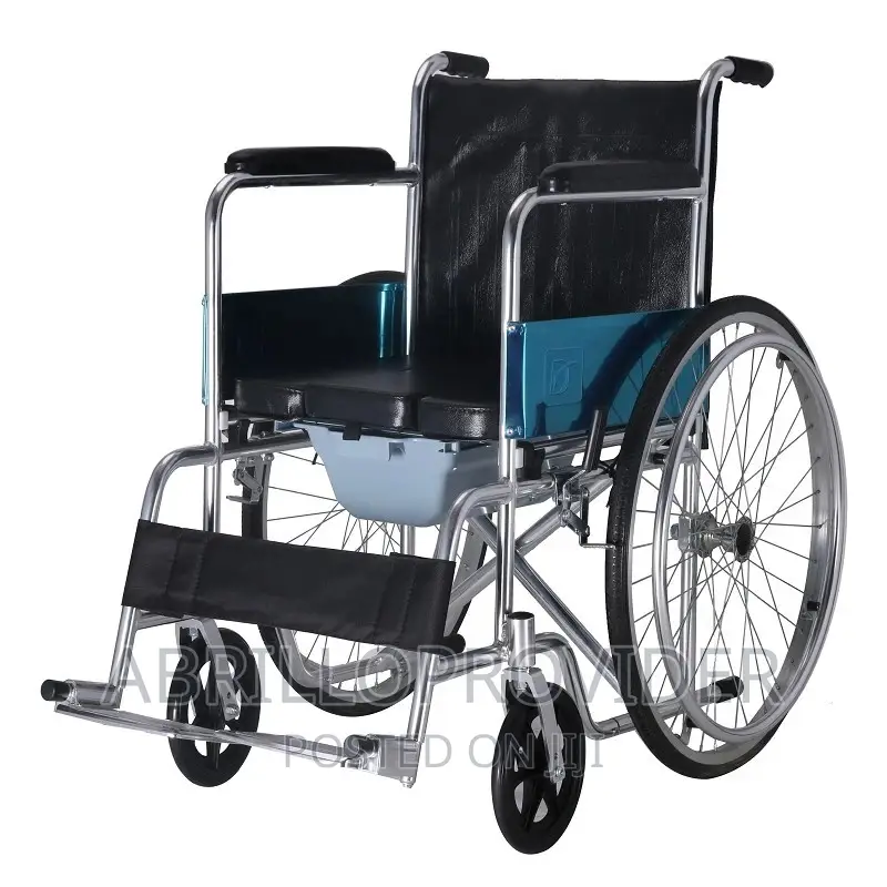 Folding Frame Commode Wheelchair for Senior