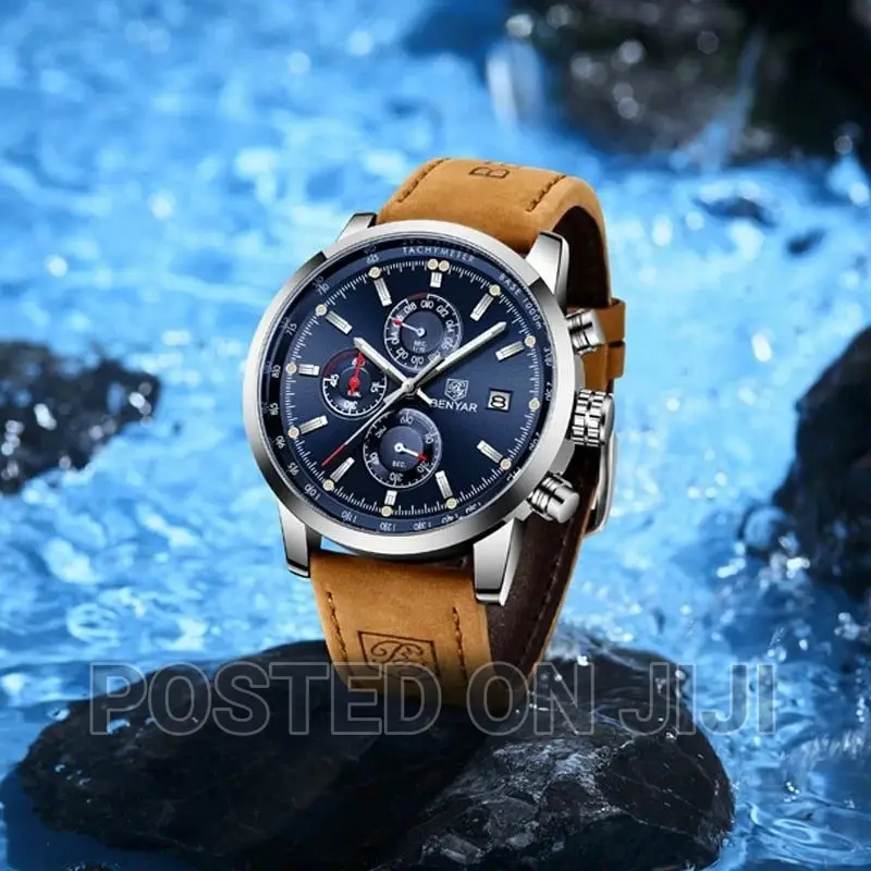 BENYAR Classic Rectangle Case Fashion Sport Chronograph