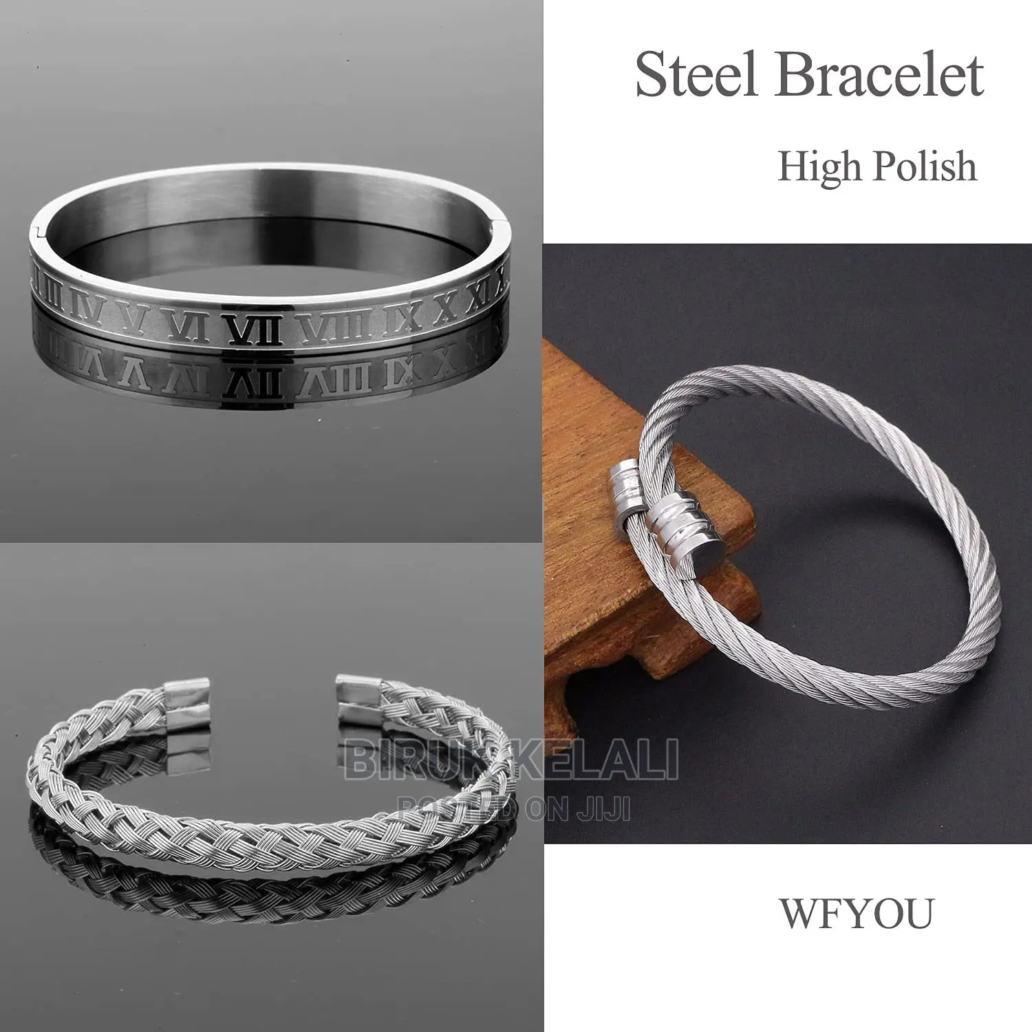 Luxury 3pcs/Set Stainless Steel Bracelet