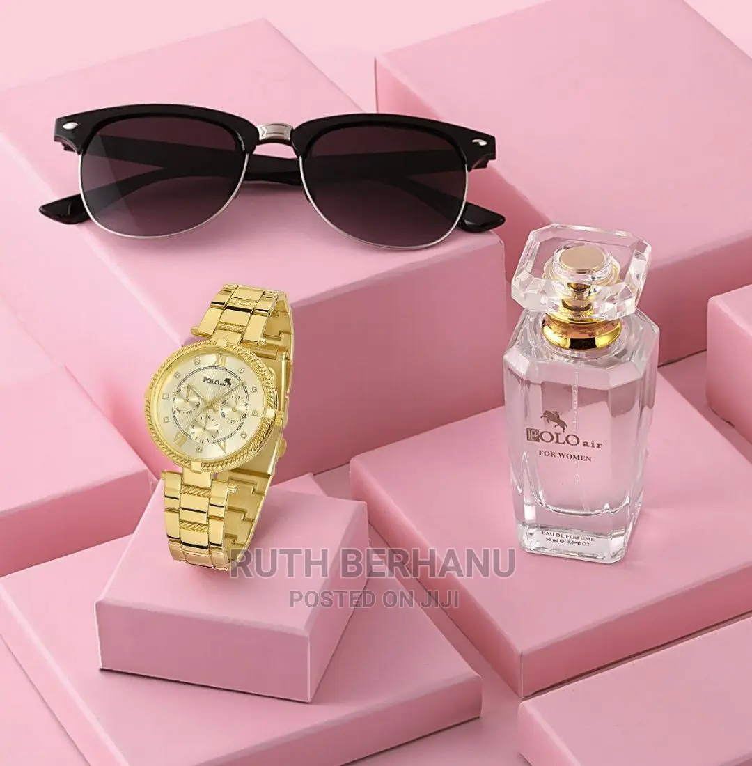 Polo Air Women's Wristwatch Perfume Glass Set