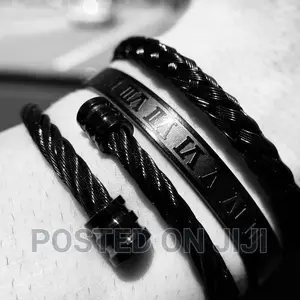 Luxury 3pcs/Set Stainless Steel Bracelet Price :- 1800birr