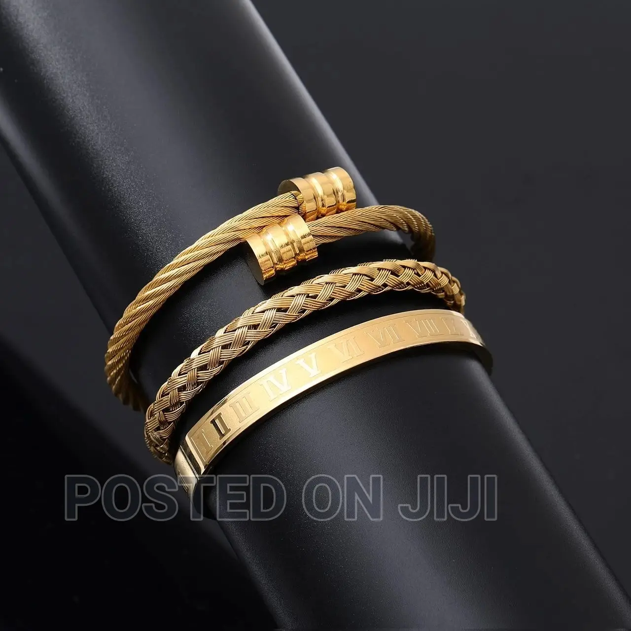Luxury 3pcs/Set Stainless Steel Bracelet Price :- 1800birr