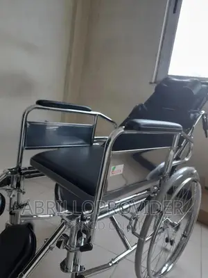 Photo - Lightweight Durable Recliner Portable Wheelchair COMMODE
