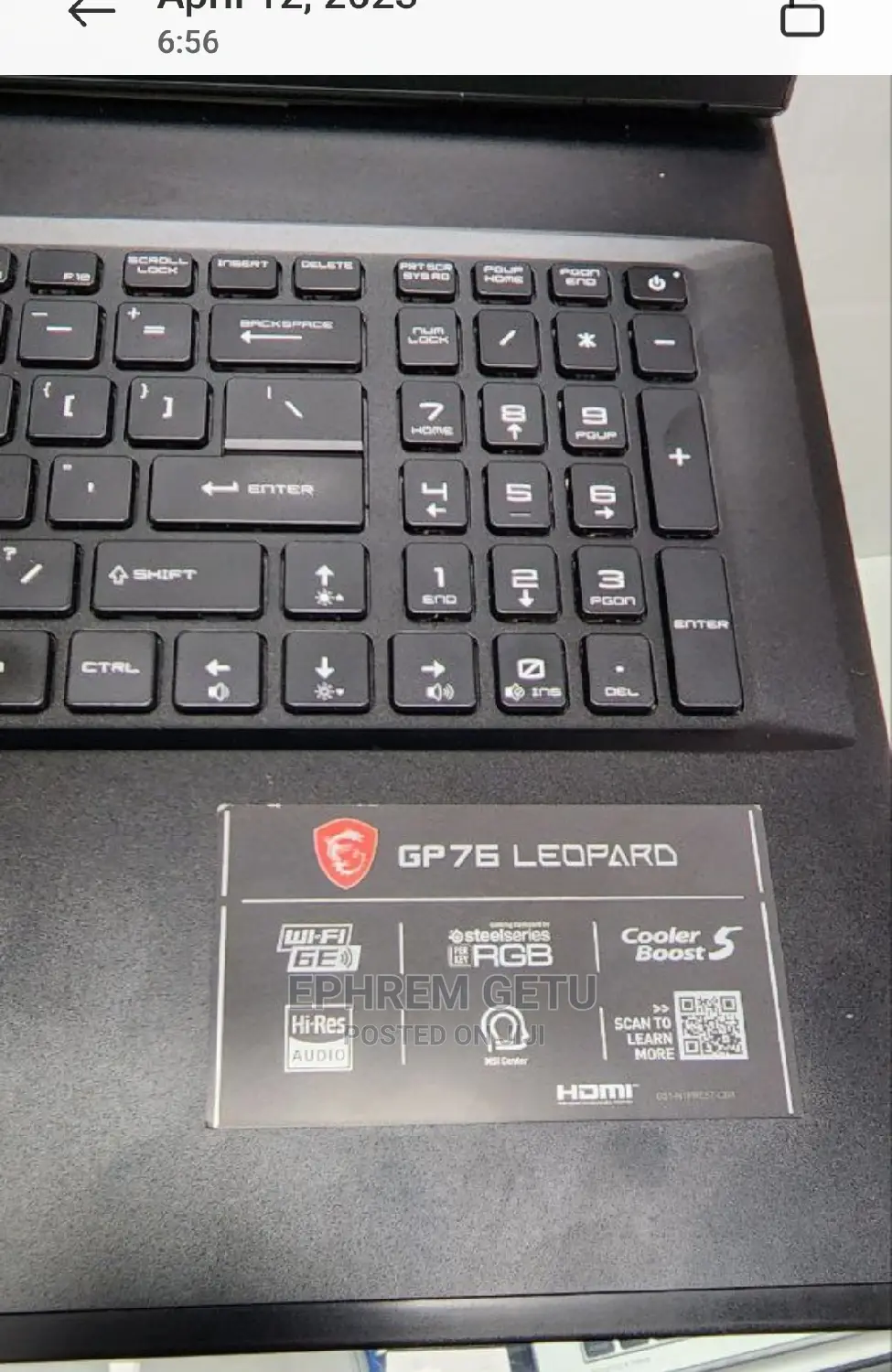 New Laptop MSI GP75 Leopard 16GB Intel Core I7 HDD+SSD 1T