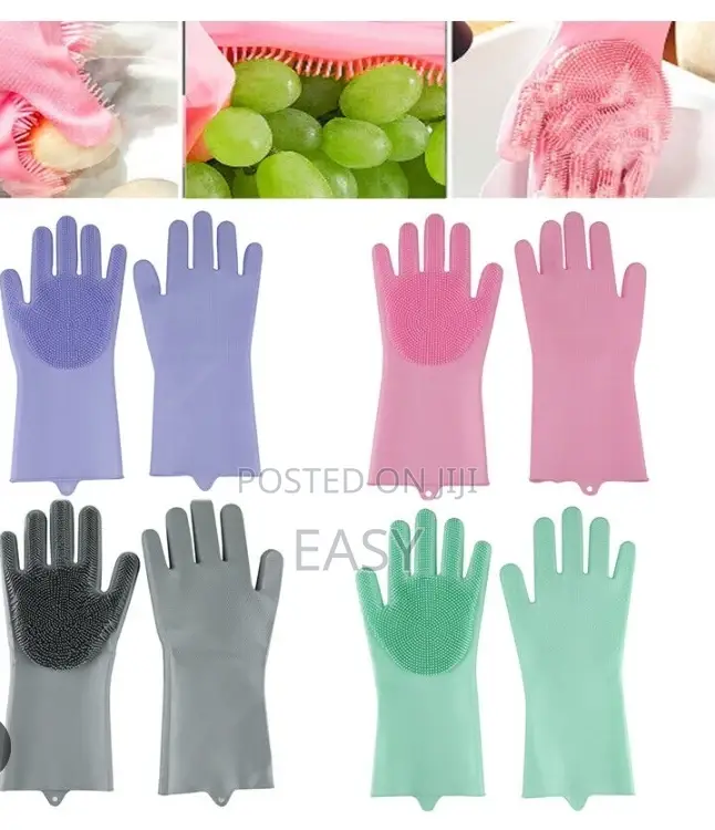 Magic Silicone Rubber Dish Washing Gloves