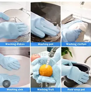 Photo - Magic Silicone Rubber Dish Washing Gloves