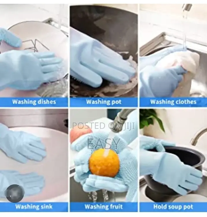 Magic Silicone Rubber Dish Washing Gloves