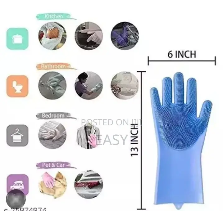 Magic Silicone Rubber Dish Washing Gloves