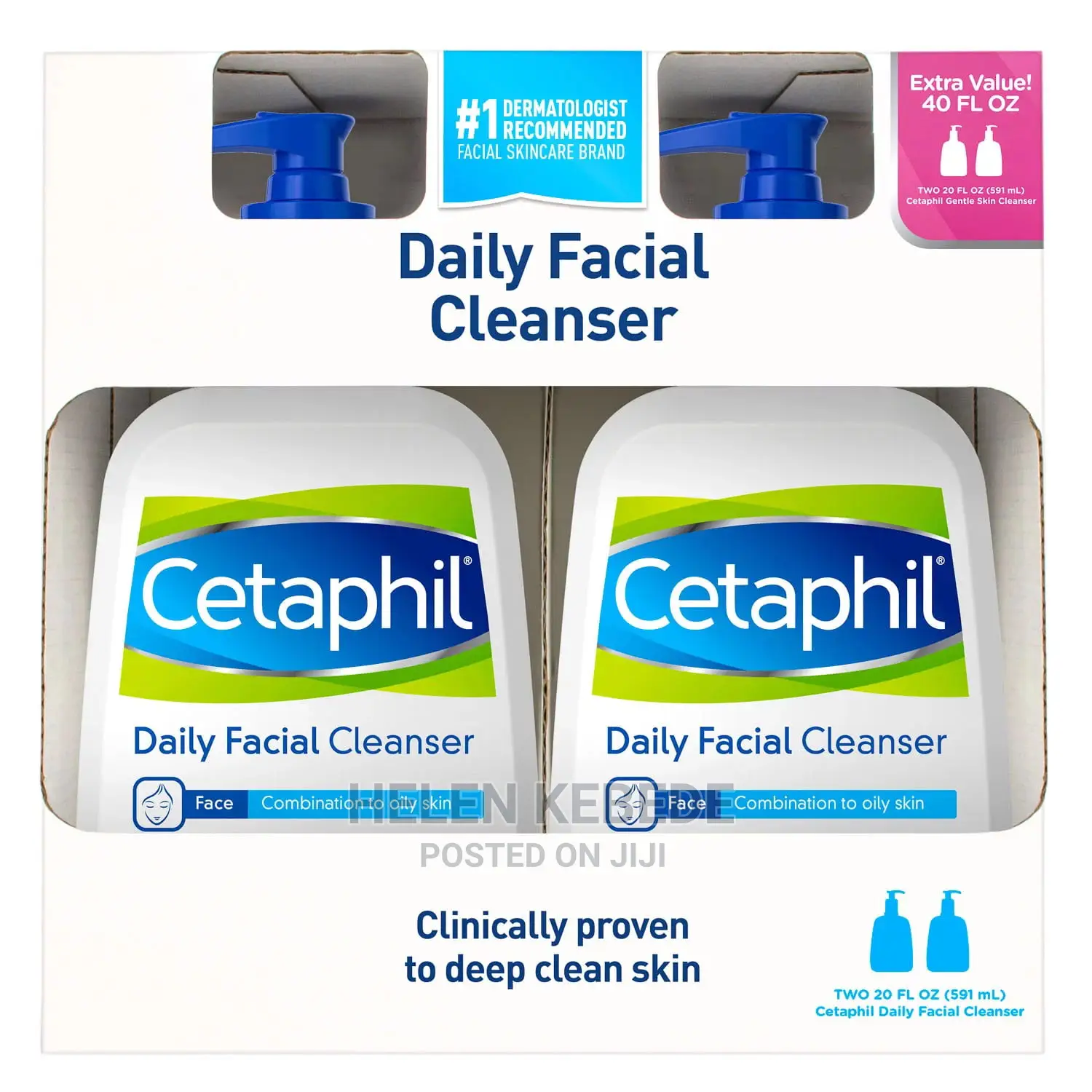 Cetaphil Daily Facial Cleanser, 20 Ounce (2 Pack)