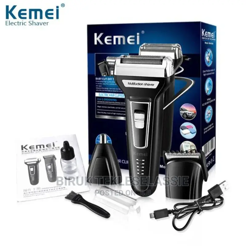 Kemei Rechargeable Hair Clipper Beard Nose Trimmer