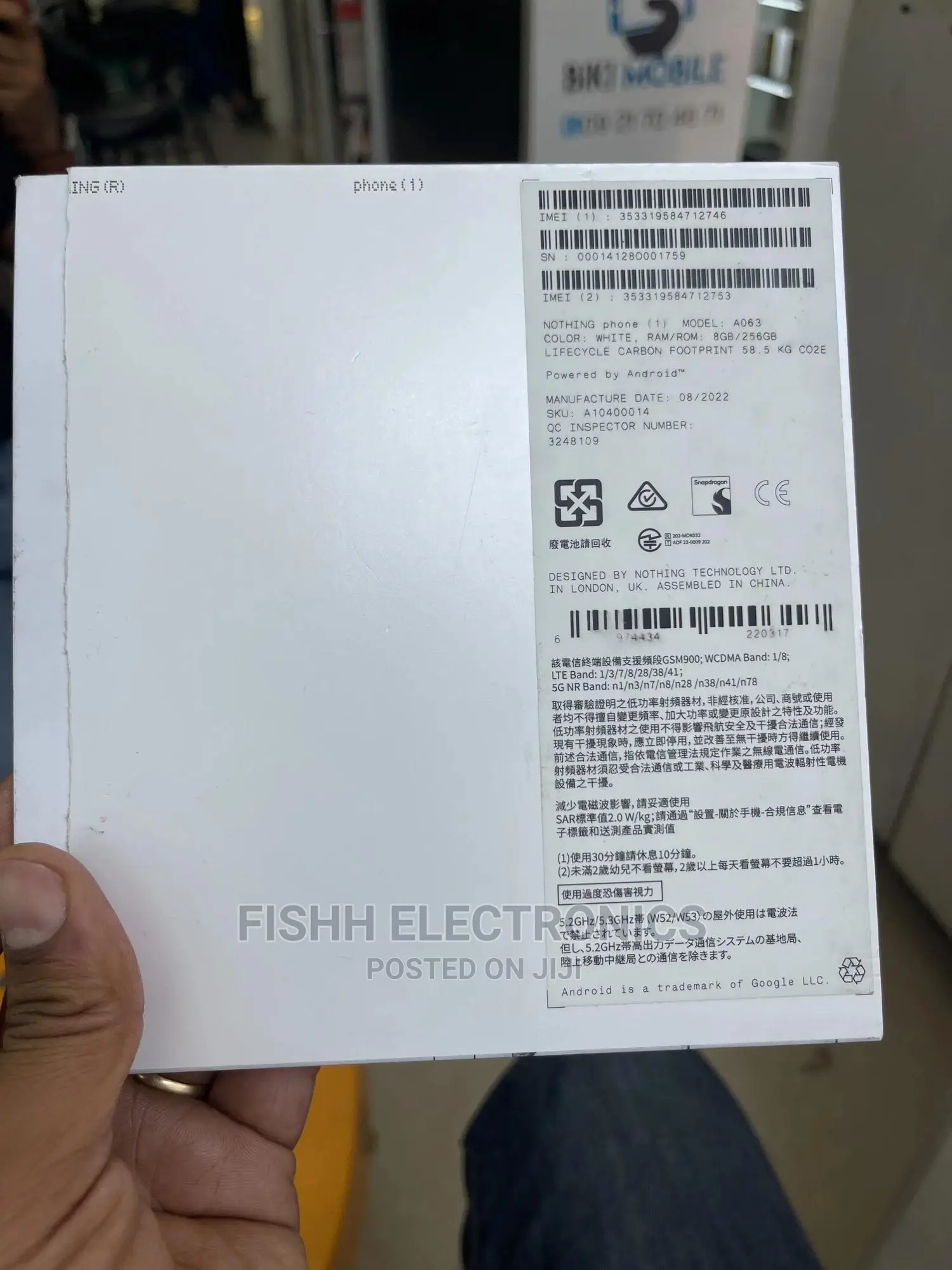 New Nothing Phone 1 256 GB White