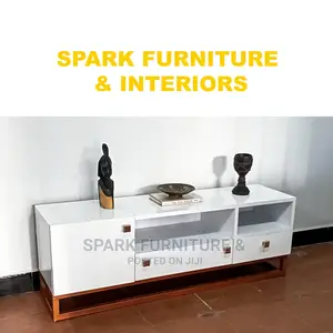 Photo - Modern TV Stand With Golden Legs