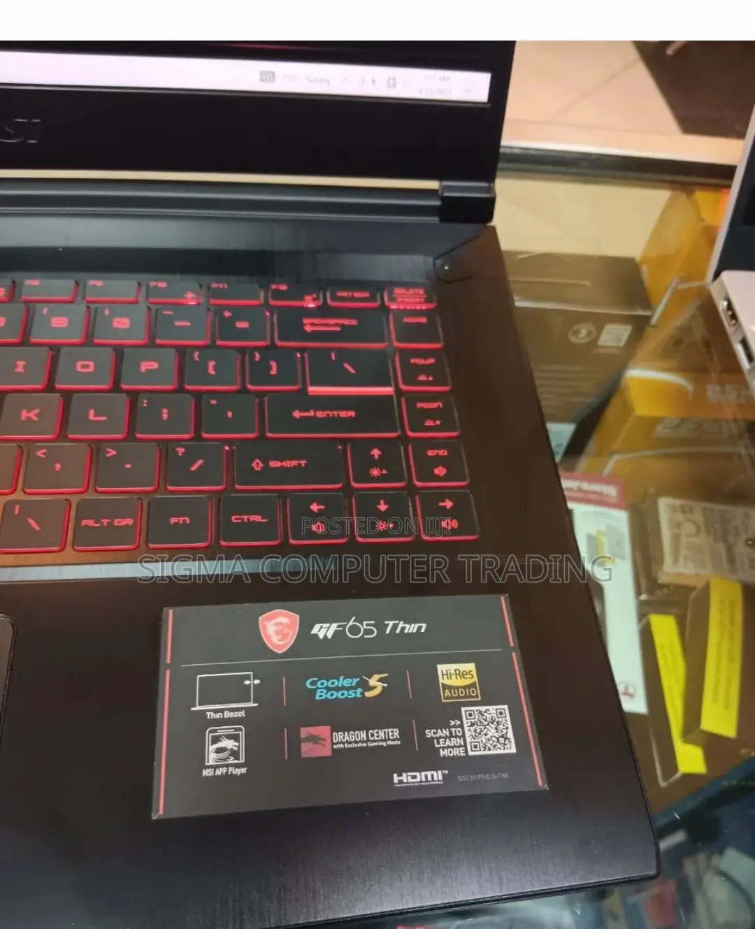 New Laptop MSI GF63 8GB Intel Core I7 SSD 512GB