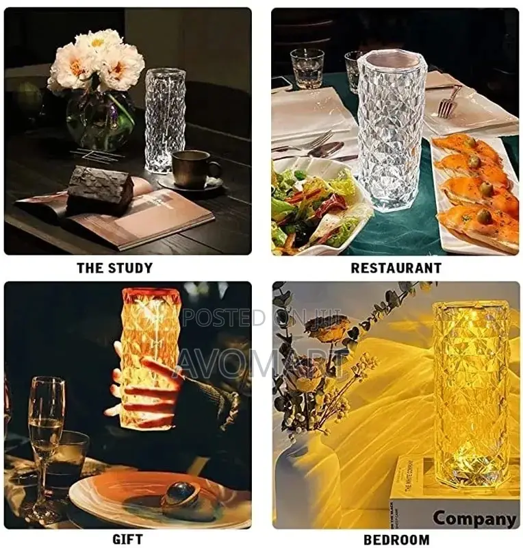 LED Crystal Diamond Table Lamp