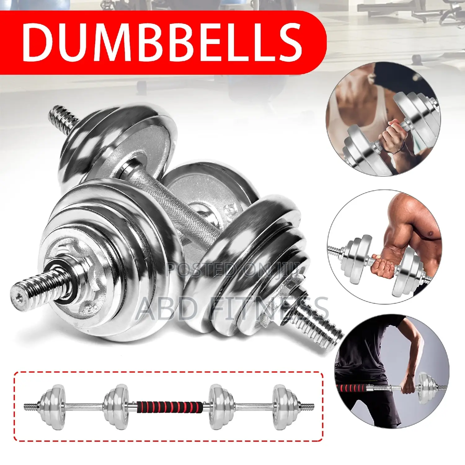 50kg Dumbbell Set and Barbells
