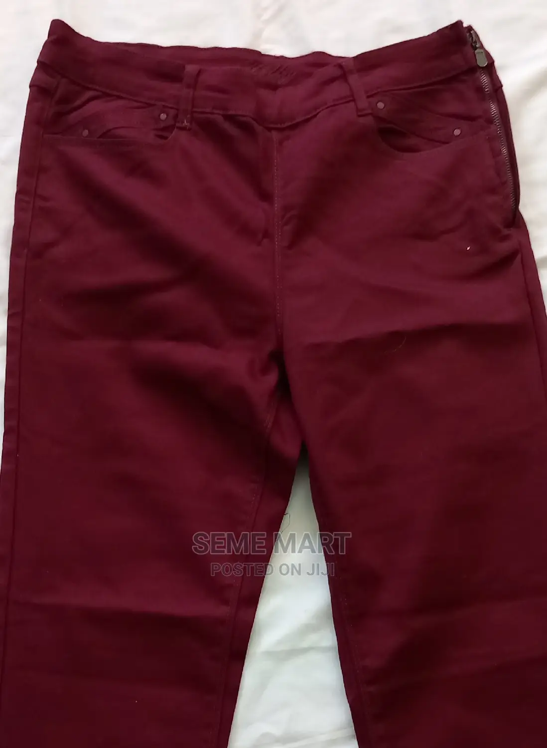 Women's Burgendy Jeans