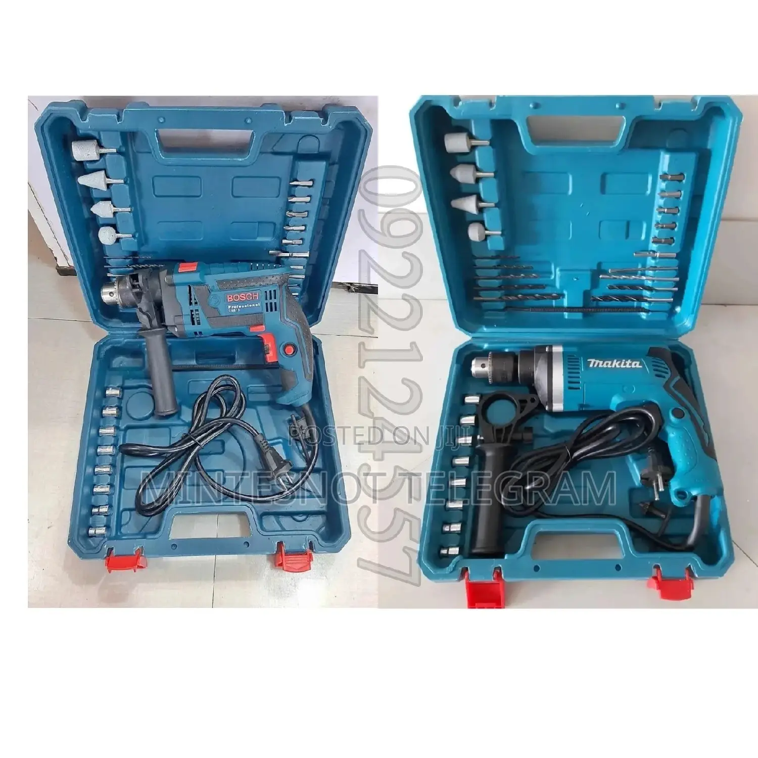 Drill With Accessories Makita Bosch And