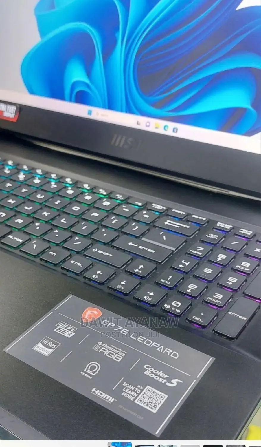 New Laptop MSI GP75 Leopard 16GB Intel Core I7 SSD 1T
