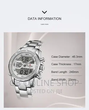 NAVIFORCE 9190 Men’S Digital Waterproof Quartz Watch