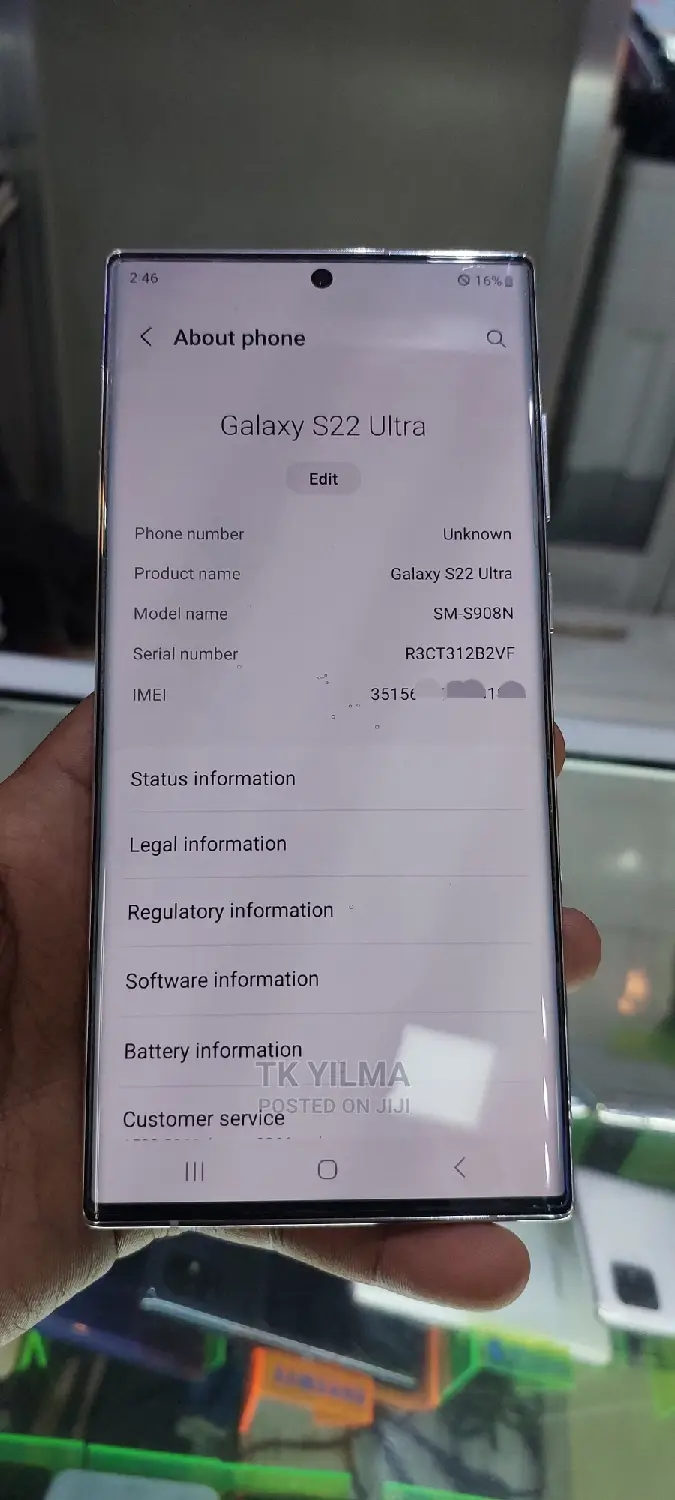 New Samsung Galaxy S22 Ultra 5G 256 GB White