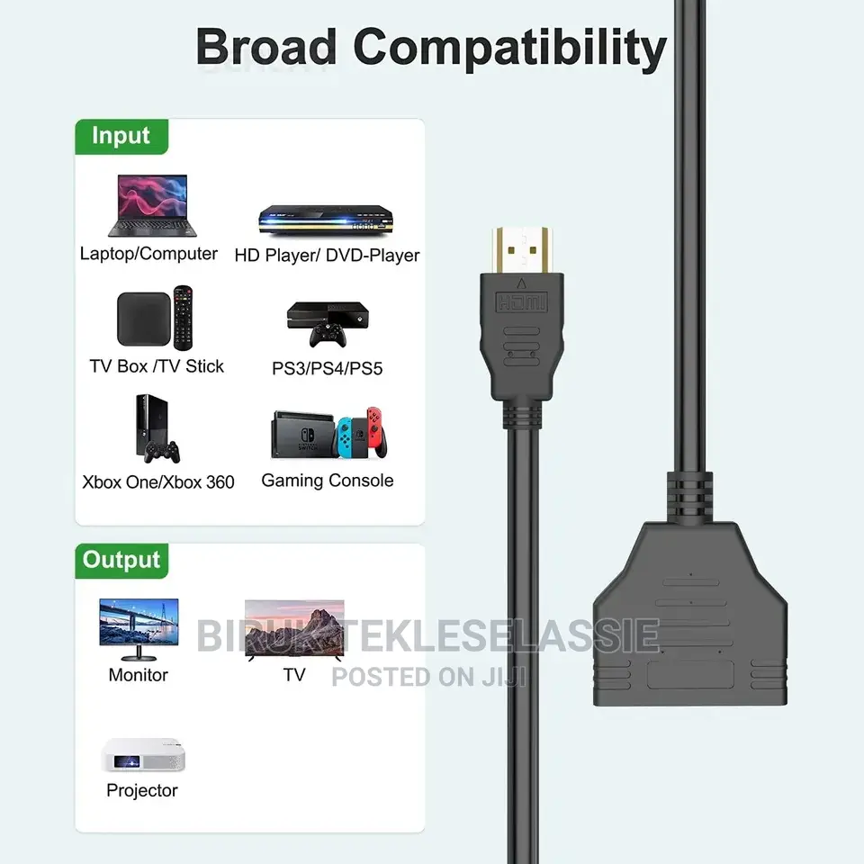 Hdmi Splitter + Extender 1 Input 2 Output Port