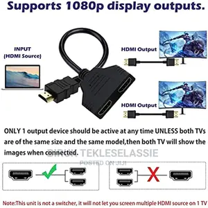 Hdmi Splitter + Extender 1 Input 2 Output Port