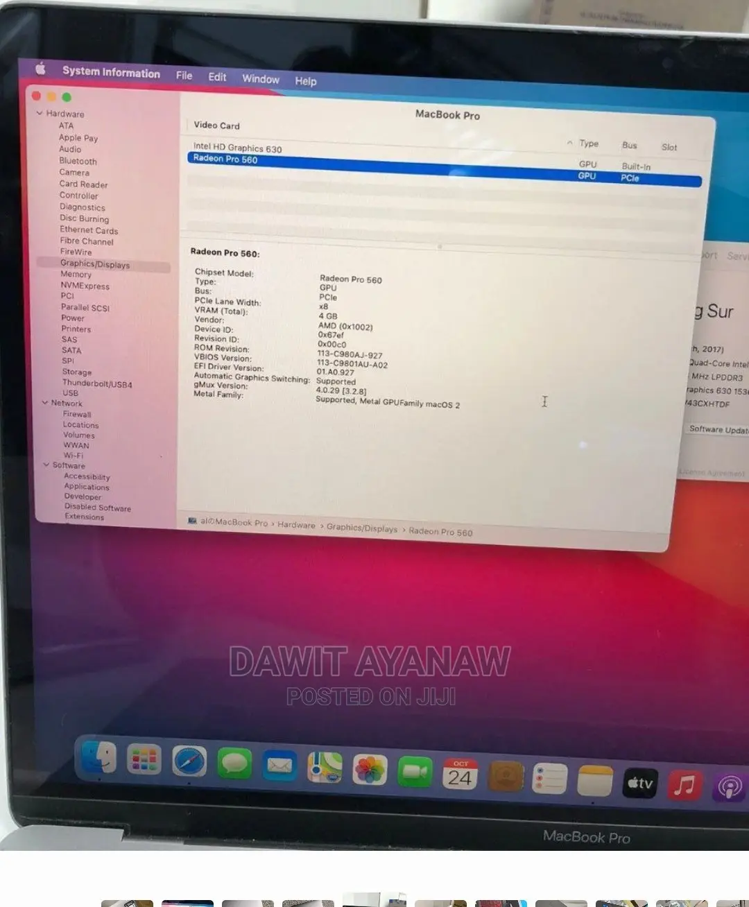 New Laptop Apple MacBook Pro 2017 16GB Intel Core I7 SSD 512GB