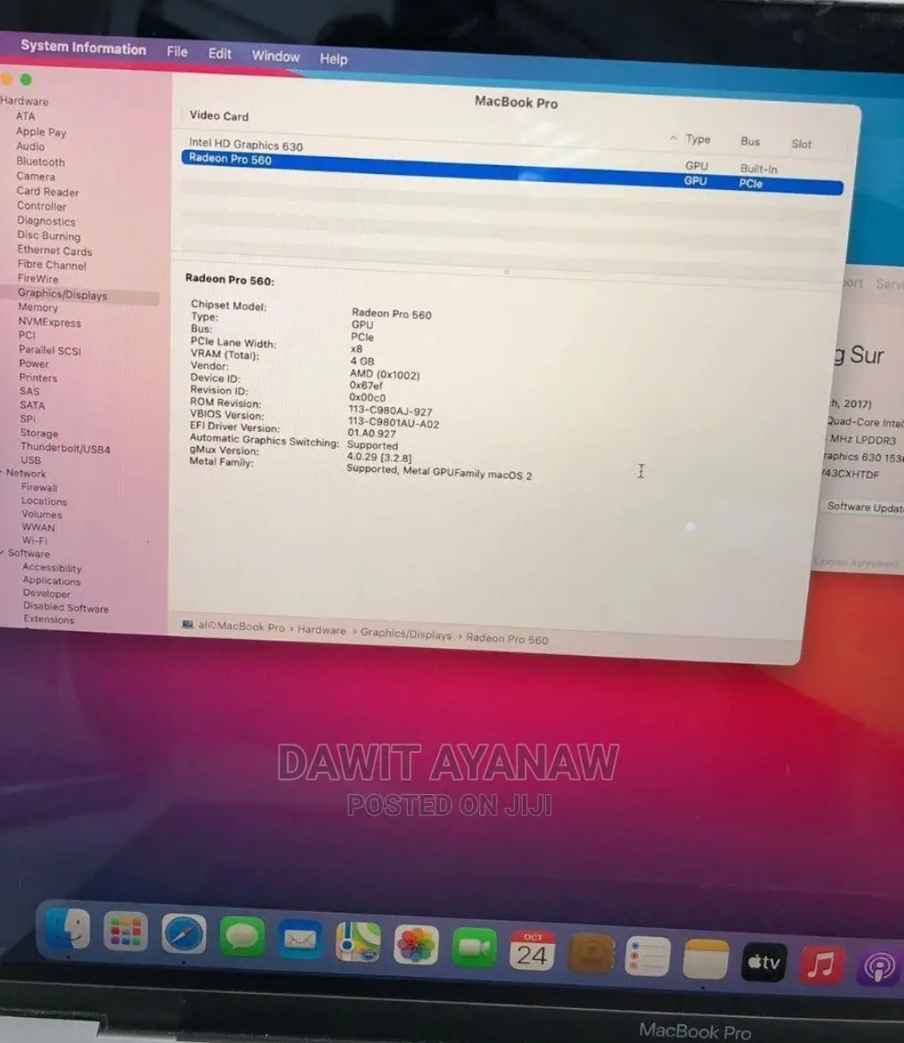 New Laptop Apple MacBook Pro 2017 16GB Intel Core I7 SSD 512GB