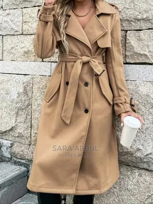 Shein Long Wool Coat UK Size 10 Camel Colour